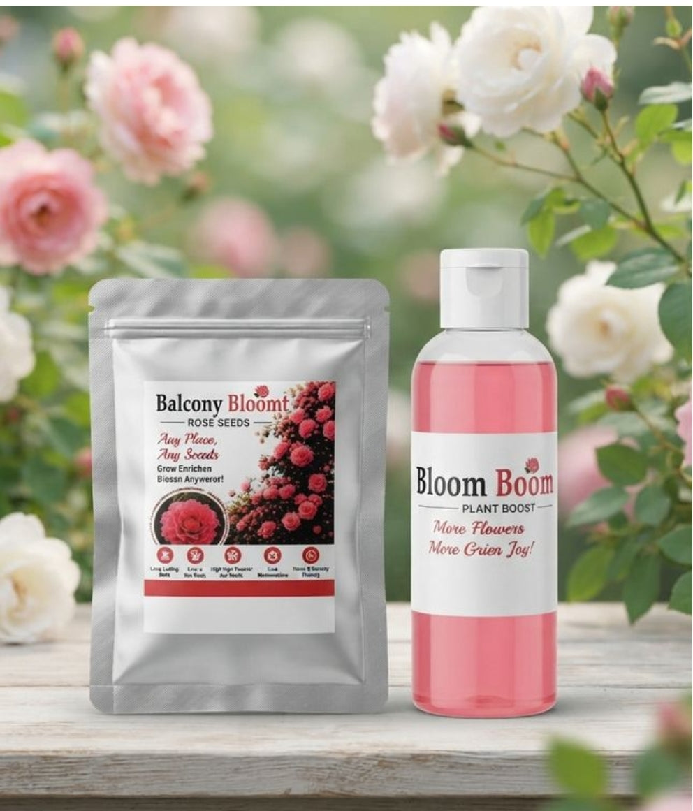 AI Balcony Bloom Rose Seeds and Plant booster Pack Of 1
