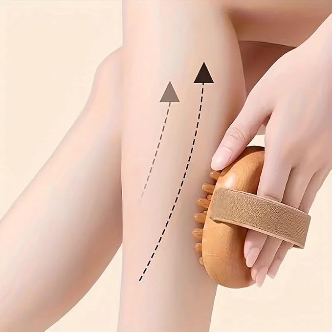 1 Pack Wood Therapy Massage Tools, Natural Meridian Massage Brush